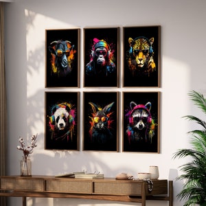Set of 6 Gaming Prints, Gamer Decor, Graffiti Wall Art, Teen Room Prints, Boys Bedroom Decor, Gaming Wall Art, Games Room Poster