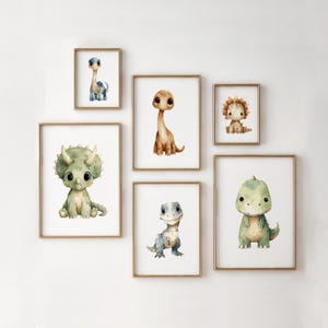 Custom Dinosaur Nursery Prints, Printable Dinosaur Poster, Set of 3 Dino Nursery Decor, Dinosaur Bedroom Decor, Dino Gift for Boys Room