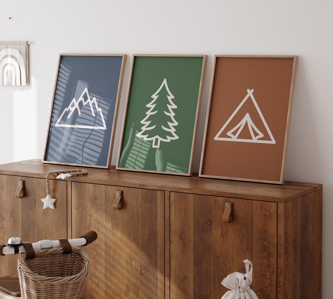 Adventure Bedroom Prints, Wilderness Nursery Decor, Woodland Wall Art ...