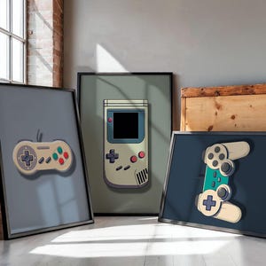 Retro Gaming Wall Art Prints, Set of 3 Vintage Gaming Wall Art, Gamer Wall Art, Boys Room Gamer Decor, Video Games Room Art, Gift for Gamer immagine 4