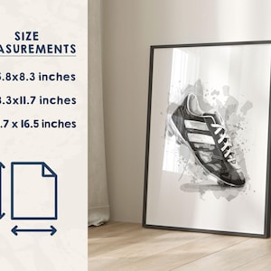 Personalisierter Fußballtrikot-Druck: Poster mit individuellem Namen und Nummer, Kinderzimmerdeko, Fußballgeschenk für Jungen, 3er-Set Sport-Wandbilder Bild 8