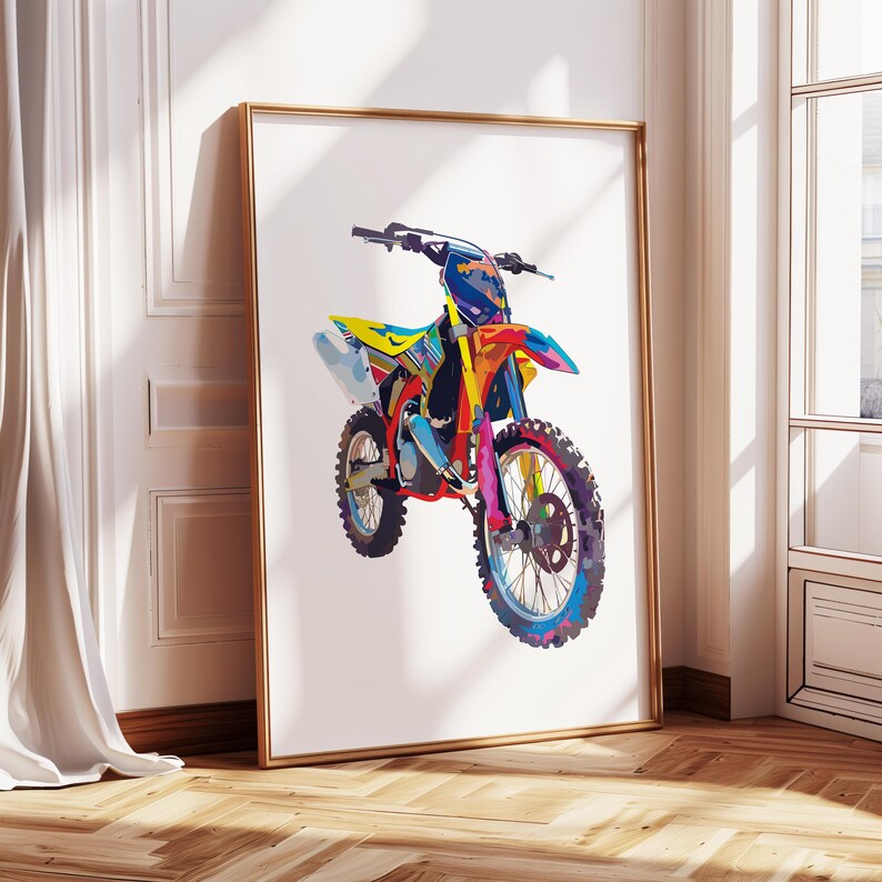 Personalized Motocross Print Bundle: Set of 6 Dirt Bike Posters - Boys ...