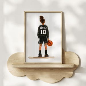 Personalized Basketball Gift for Girls Bedroom Basketball Decor, Basketball Prints, Basketball Wall Art, Basketball Poster, Gift for Girls