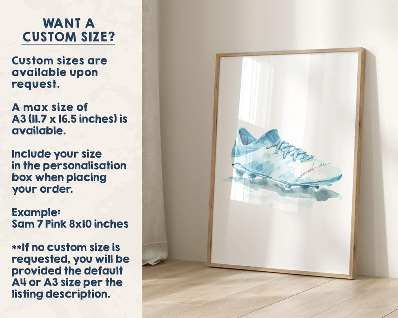 Personalized Girls Soccer Prints, Custom Name Soccer Prints, Girls Bedroom Decor, Soccer Gift for Girls, Soccer Poster, Soccer Wall Art image 6