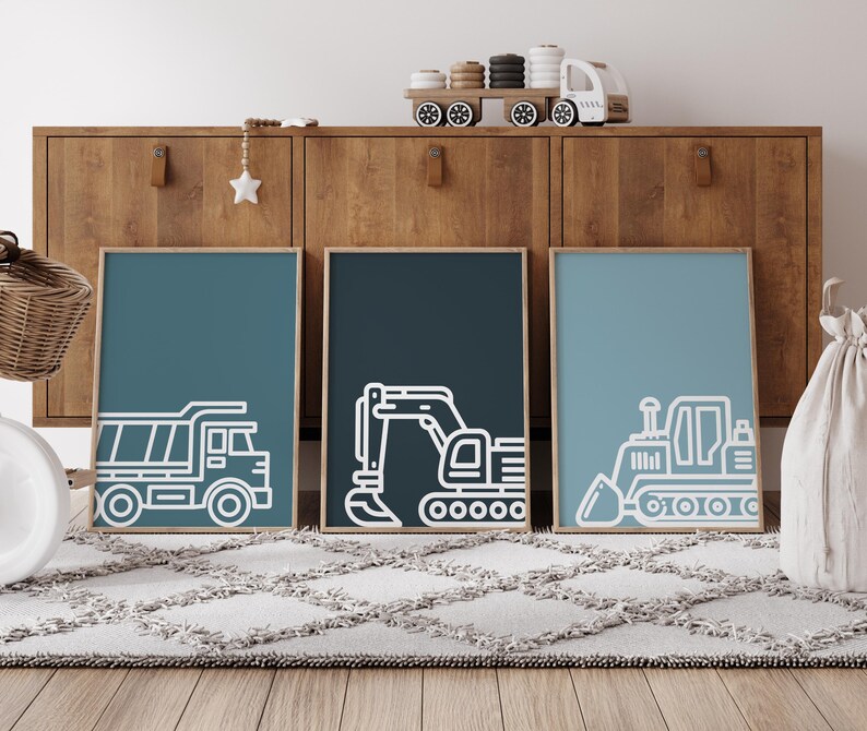 Decoración De Pared Para Camión De Construcción, Para Habitación De