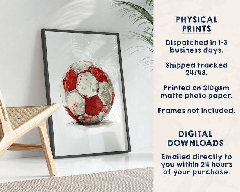 Personalisierter Fußballtrikot-Druck: Poster mit individuellem Namen und Nummer, Kinderzimmerdeko, Fußballgeschenk für Jungen, 3er-Set Sport-Wandbilder Bild 10