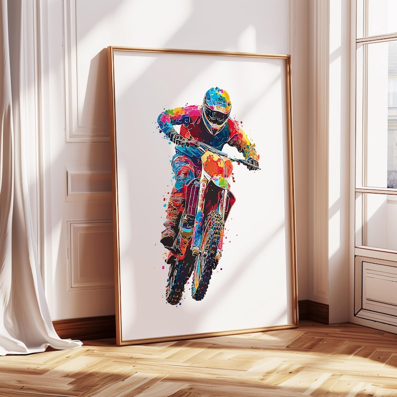 Personalized Motocross Print Bundle: Set of 6 Dirt Bike Posters - Boys ...