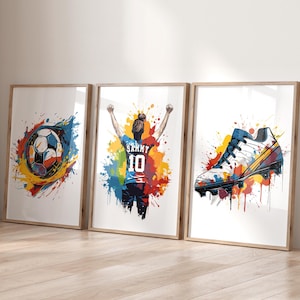 Girls Personalized Soccer Prints, Girls Soccer Posters for Girls, Custom Soccer Bedroom Decor, Girls Sports Wall Art, Girls Room Art, Name