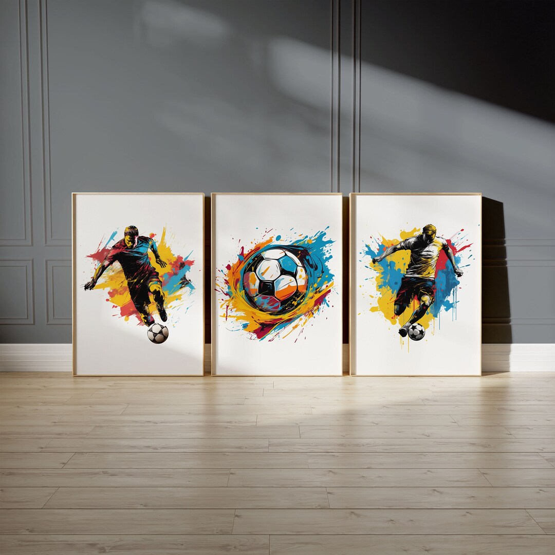 Soccer Wall Art Prints Boys Soccer Poster, Custom Soccer Print, Boys ...
