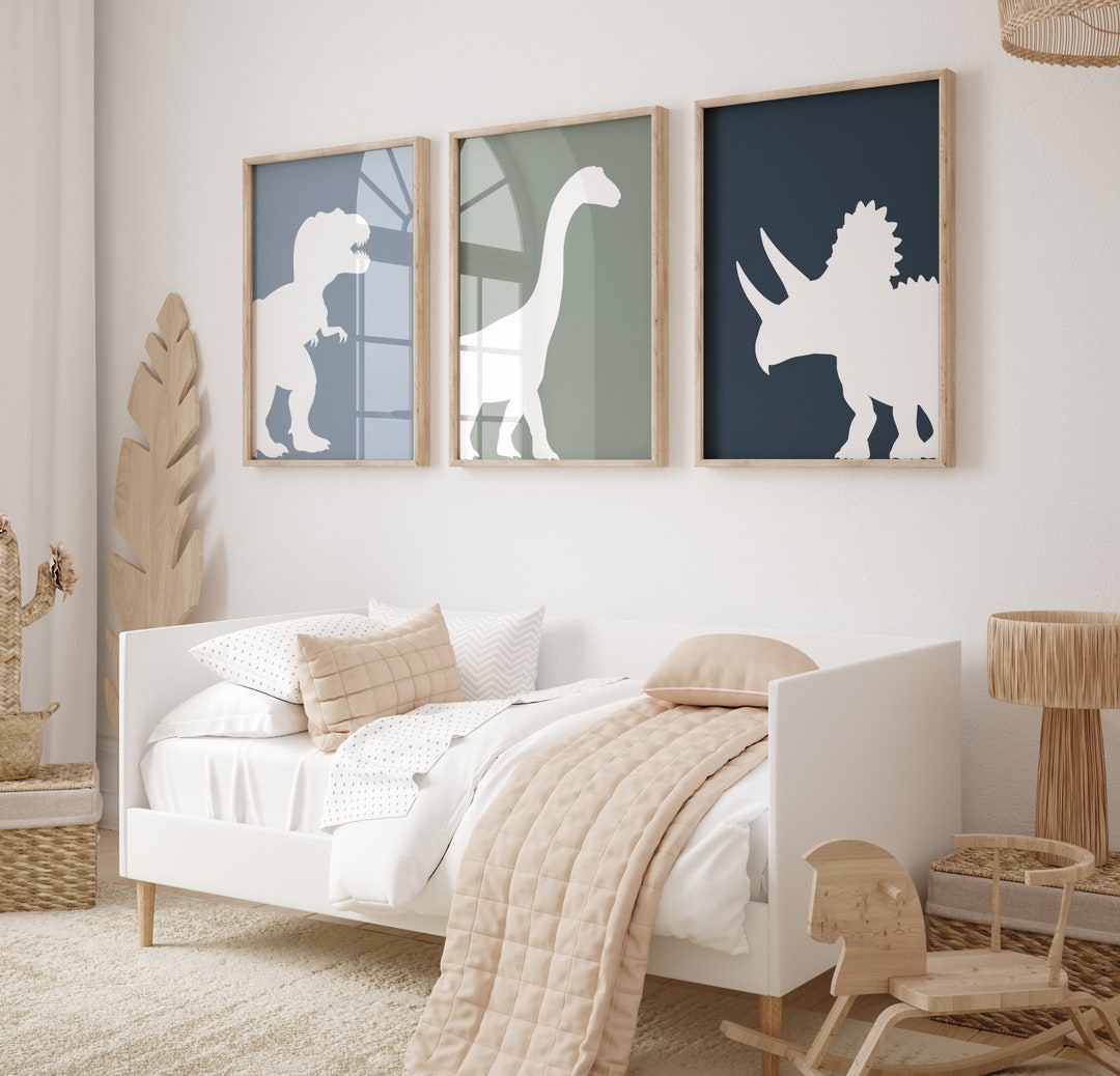 Set of 3 Dinosaur Prints, Dinosaur Wall Art Printable Dinosaur Nursery ...