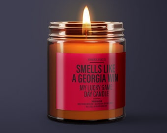 Smells Like A Georgia Win Candle | Unique Gift Idea | Football Candle | Georgia Sports candle | Game Day Decor | Sport Themed Candle