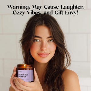 Ride or Die Bitch Natural Soy Wax Candle | Best Friend Gift | Funny Gift For Her | Funny Candle | Soy Wax Candle | image 6