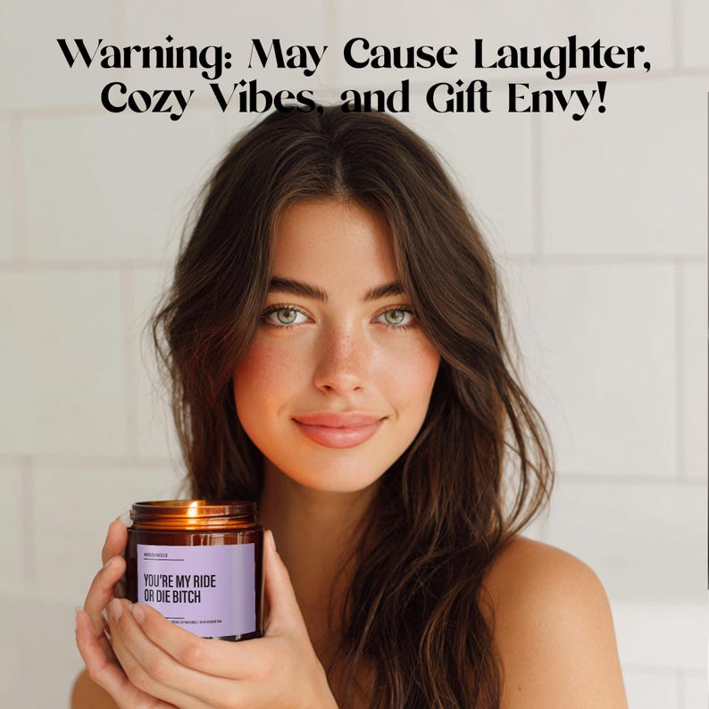Ride or Die Bitch Natural Soy Wax Candle | Best Friend Gift | Funny Gift For Her | Funny Candle | Soy Wax Candle | image 6