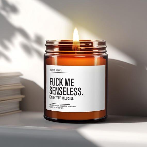 Fuck Me Senseless Candle | Adult Humor Gift | Funny Friendship Candle | Snarky Home Decor | Best Friend Present