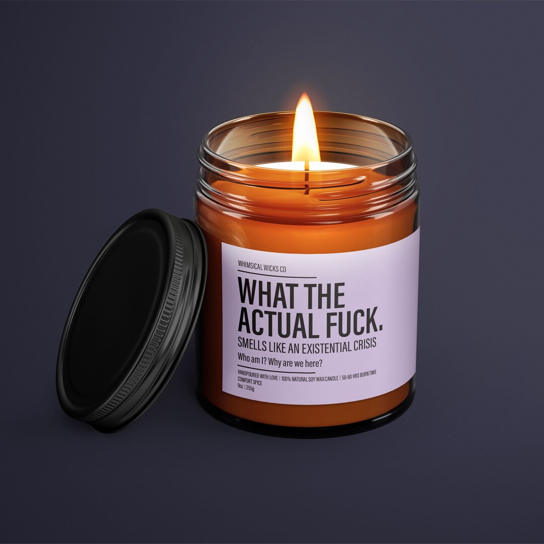 What the Actual Fck Candle Adult Humor Gift Custom Candle Swear Candle Custom Candle Funny Gifts