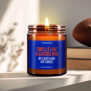 Florida Gator Candle Gift, Handmade Home Decor, College Football Candle, Housewarming Gift For Host, Unique Graduation Gift, Scented Candle