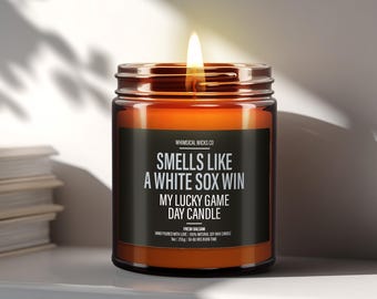 Smells Like A White Sox Win Candle | Unique Gift Idea | White Sox Candle | Lucky Charm Candle | Game Day Decor | Baseball Themed Aroma
