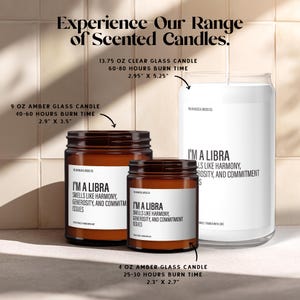 I'm A Libra, Funny Libra Candle, Libra Gifts, Libra Birthday Gift, Zodiac Scented Candles, Zodiac Star Sign Gift, Best Gifts For Her immagine 3