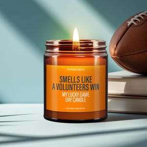 Smells Like A Volunteers Win Candle | Vols Pride Gift | College Football Candle | Tennessee Candle | Game Day Decor | Sport Themed Candle
