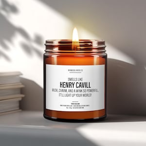 Smells Like Henry Cavill Candle | Fandom Candle | Movie Star Inspired | Funny Gift Candle | Unique Gift Idea | Superhero Aroma