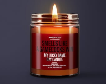 Smells Like A Gamecocks Win Candle | UNC Game | College Sports Candle | South Carolina | SC Game Day Decor | Sport Themed Candle