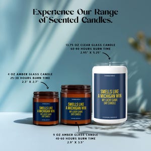 Smells Like A Michigan Win Candle, Football Candle, Michigan Wolverines, Game Day Decor, Fall Home Decor, Sport Candle, Birthday Gift immagine 6