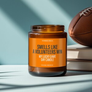 Smells Like A Volunteers Win Candle | Vols Pride Gift | College Football Candle | Tennessee Candle | Game Day Decor | Sport Themed Candle