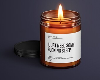 Funny Gift For Her | New Mum Gift | Funny Candle | Soy Wax Candle | Need Some Sleep
