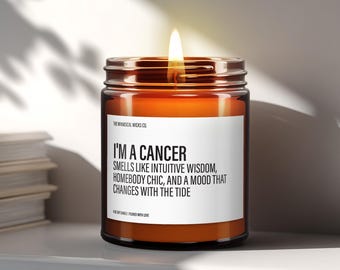 Funny Cancer Zodiac Sign Candle ~ I'm a Cancer Birthday Candle - Astrology Cancer Gift