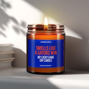 Florida Gator Candle Gift, Sports Candles, College Football Candle, Back To School, Housewarming Gift, Scented Candle, Birthday Gift