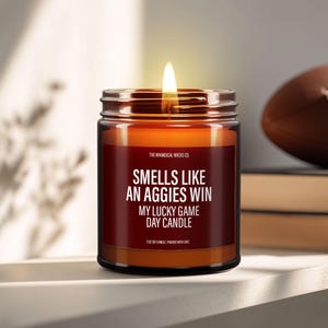 Texas A&M Gift, Texas Aggie Candle, Aggies Sport Candle, Smells Like An Aggie Win,College Football Candle,Game Day Decor,Sport Themed Candle