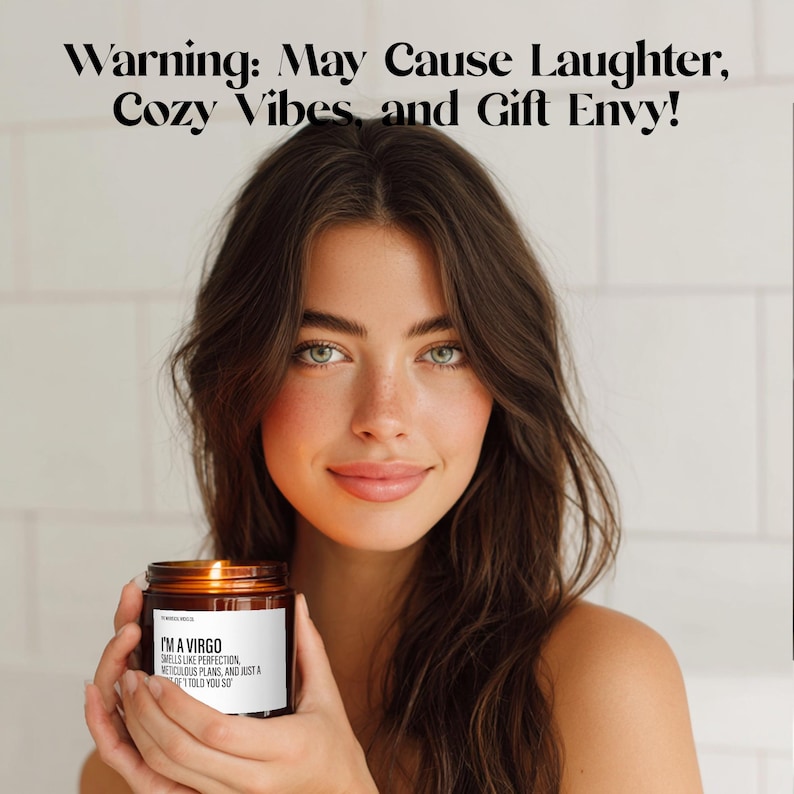 Funny Virgo Candle, Virgo Birthday Gift, Virgo Scented Candle, Zodiac Gifts, Virgo Gifts, Soy Wax Candles, Aroma Candles, Self Care Gift image 6