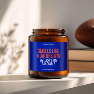 Florida Gator Candle Gift, Handmade Home Decor, College Football Candle, Housewarming Gift For Host, Unique Graduation Gift, Scented Candle