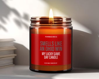 Smells Like an Ohio Win Candle, Ohio University Football Gift, Game Day Dorm Decor, Fall Home Decor, Sports Gifts For Him, Fall Home Decor