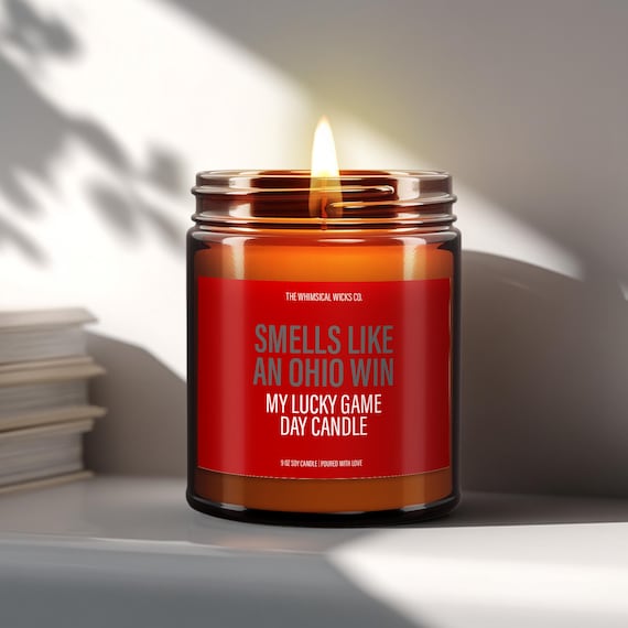 Smells Like an Ohio Win Candle, Ohio University Football Gift, Game Day Dorm Decor, Sports Gifts For Him, College Gifts For Men