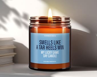 Smells Like A Tar Heels Win Candle, UNC Game, College Basketball Candle, Sports Gifts For Him, UNC Chapel Hill Candle, Game Day Decor