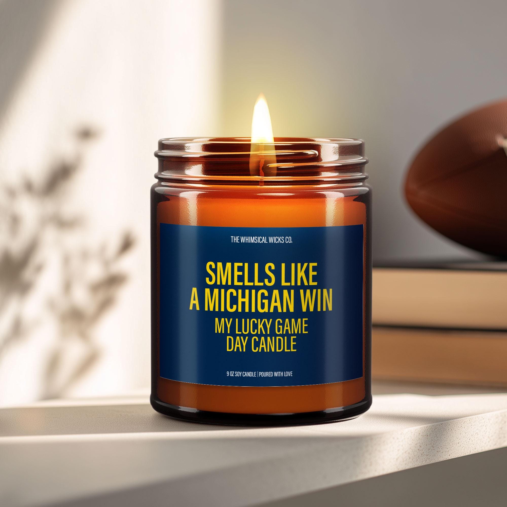Smells Like A Michigan Win Candle, Football Candle, Michigan Wolverines, Game Day Decor, Sport Themed Candle, Housewarming Gift