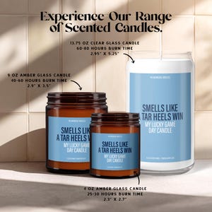 Smells Like A Tar Heels Win Candle, UNC Game, College Basketball Candle, Sports Gifts For Him, UNC Chapel Hill Candle, Game Day Decor afbeelding 3