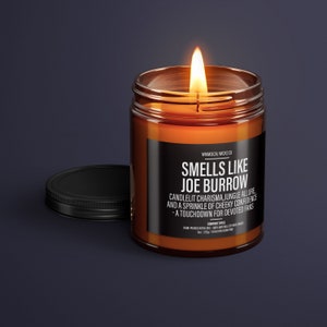 Smells Like Joe Burrow Candle Football NFL Candle Bengals Inspired Man ...