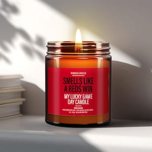 Smells Like A Reds Win Candle, Unique Gifts For Him, Reds Candle, Game Day Candle, Baseball Candles, Aroma Candle, Cincinnati Gifts