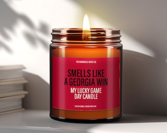 Smells Like a Georgia Win Candle, Gifts For Him, Boyfriend Gifts, Soy Wax Scented Candles, Home Fragrance, Gift For Husband, Gift For Dad