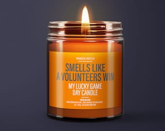 Smells Like A Volunteers Win Candle | Vols Pride Gift | College Football Candle | Tennessee Candle | Game Day Decor | Sport Themed Candle