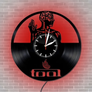 Tool Rock Band Wall Art, Hand Made Clock From Real Vinyl Record LP