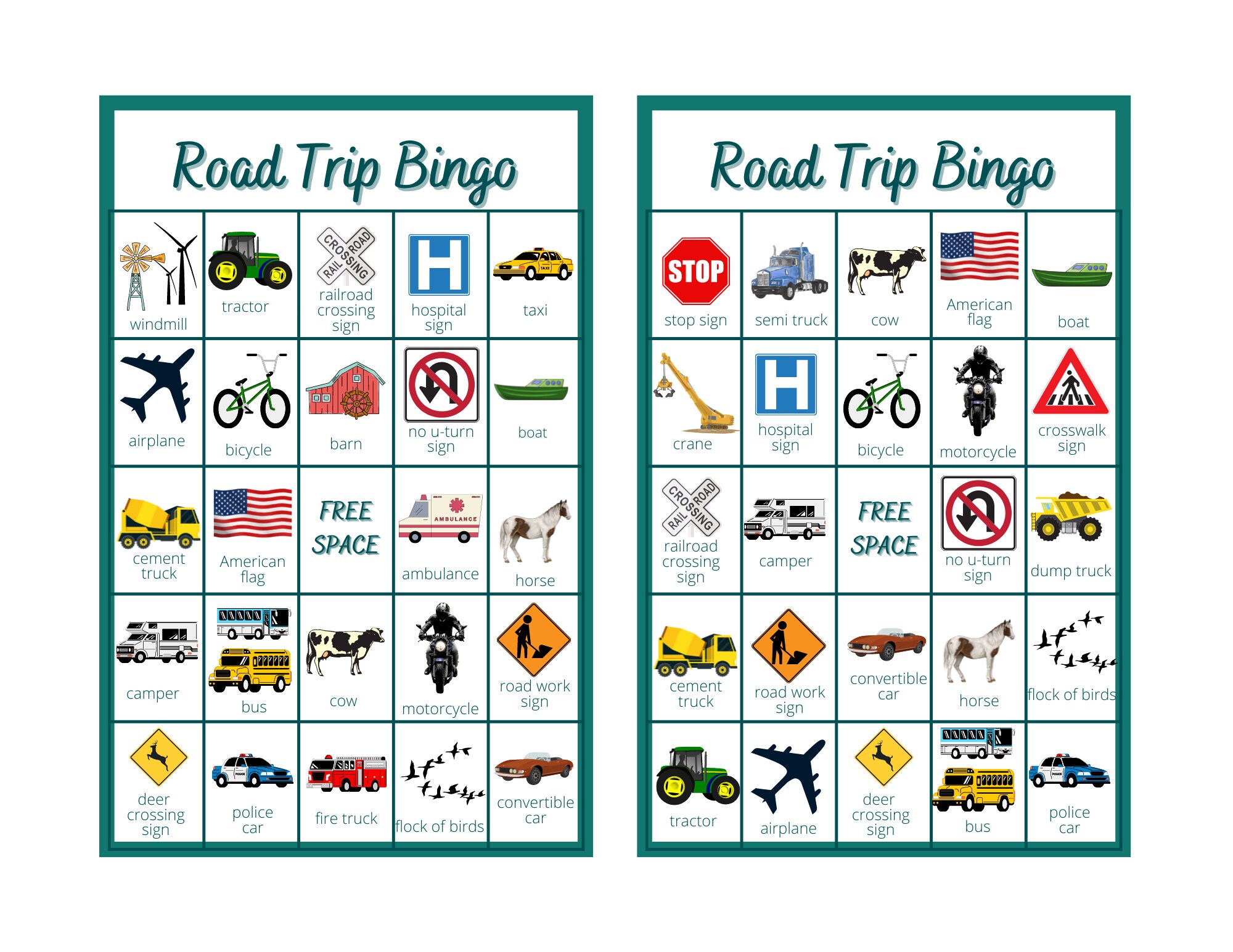 Road Trip Bingo, Printable Bingo Cards, Travel Activity, Family Vacation, Travel Printable, Car ...