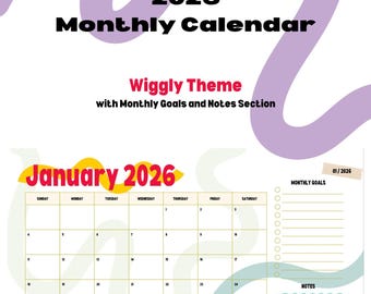 Wiggly-maandkalender