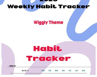 Wekelijkse gewoontetracker (Wiggly-thema)
