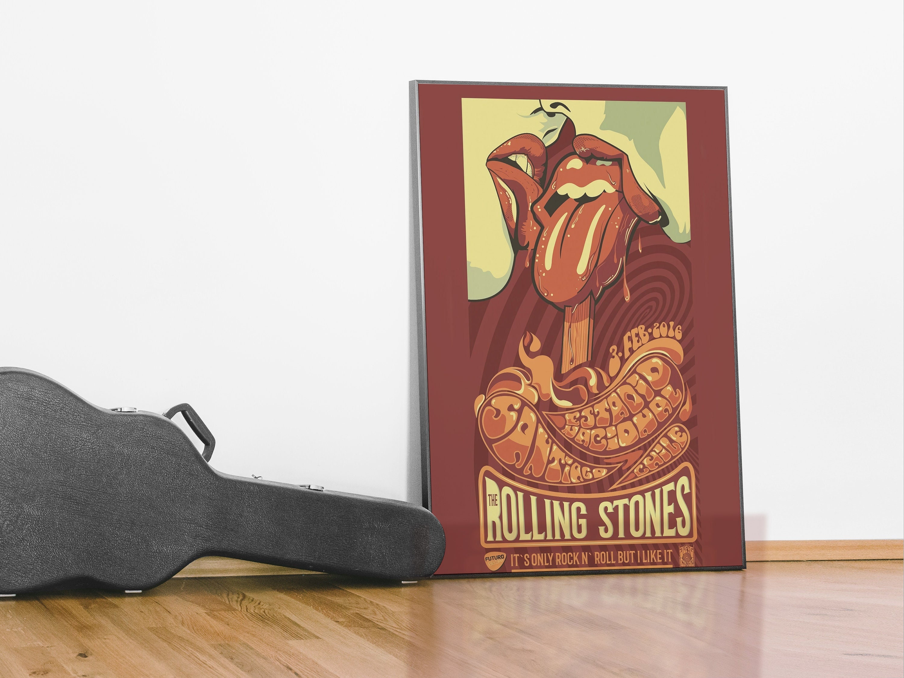 The Rolling Stones Poster Vintage Poster Rock and Roll Poster sold