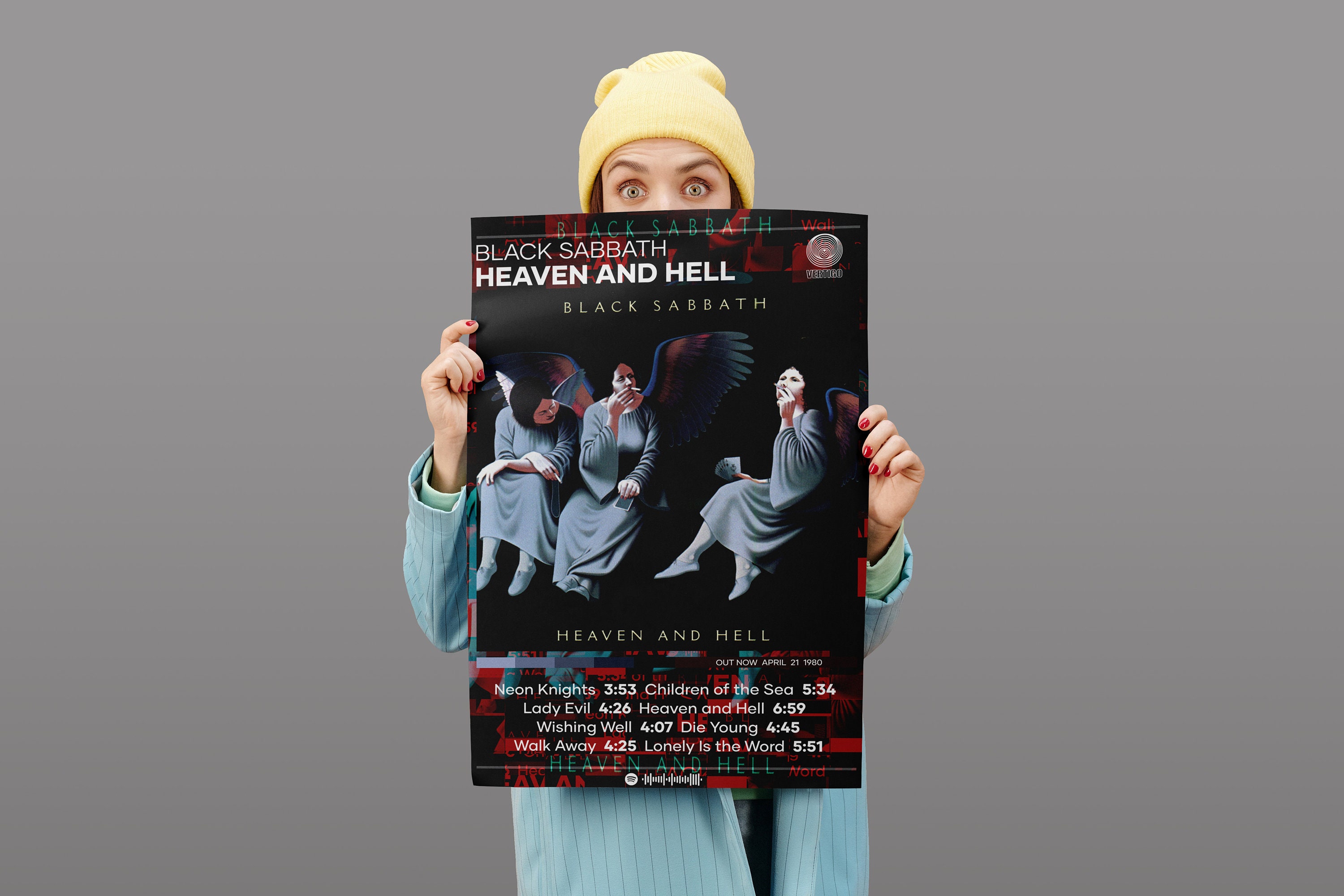 Discover Black Sabbath Poster | Heaven and Hell Poster |  Album Cover Poster