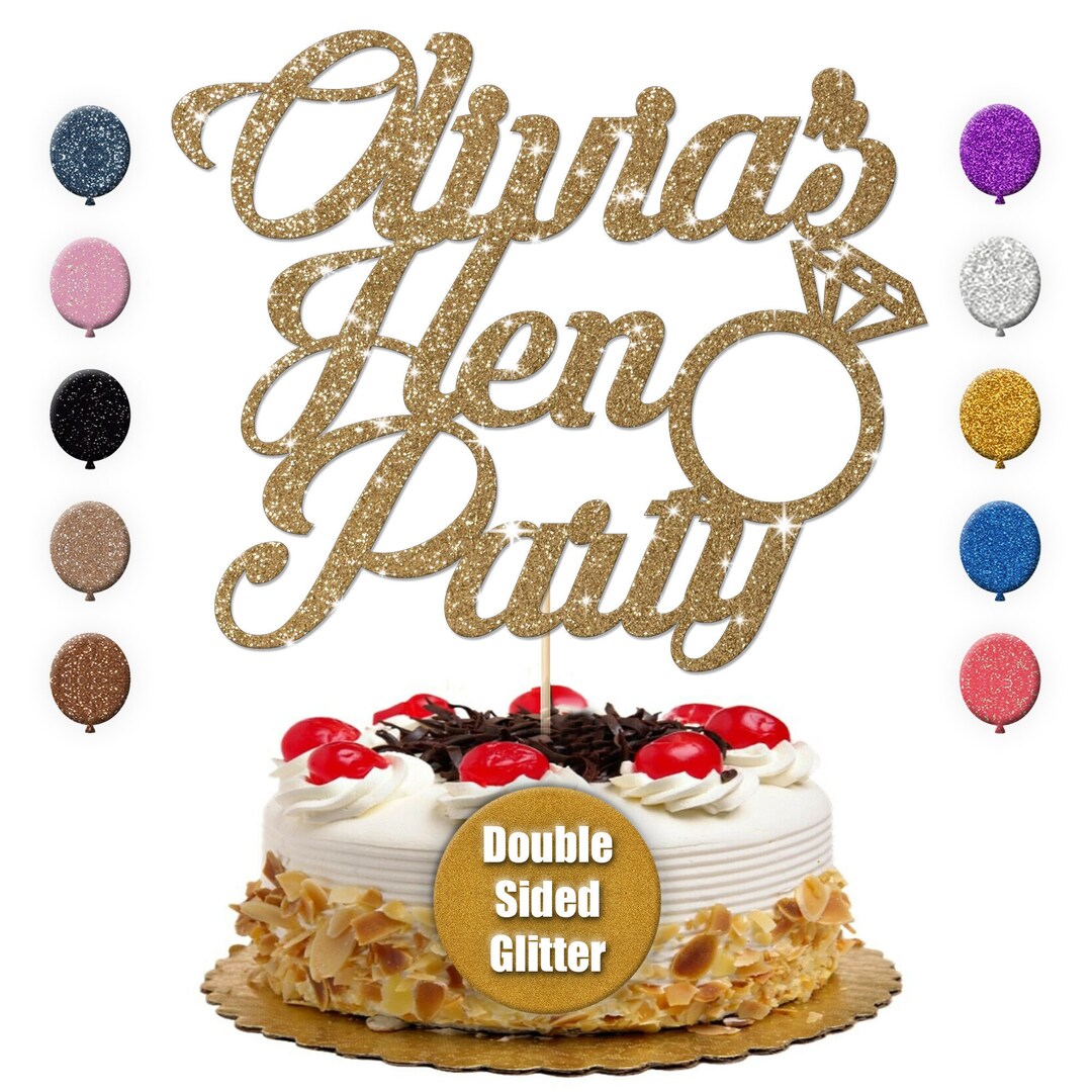 Personalised Hen Party Cake Topper Party Decoration Bride to Etsy