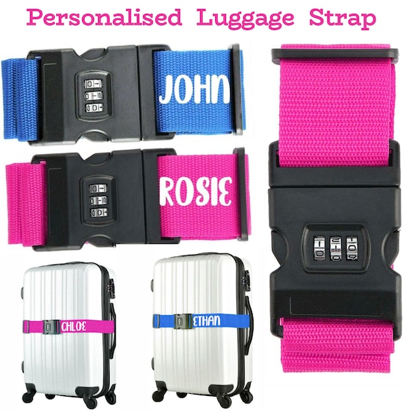 Personalised Luggage Strap Etsy UK